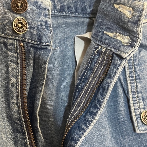 Lauren Ralph Denim Jean 12 Blue Wide Leg High Waisted Old Money Classic Preppy - Picture 10 of 13